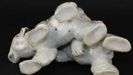 Figurine "Bears", Porcelain, Riga ceramics factory, Molder - Elmars Rivoshs