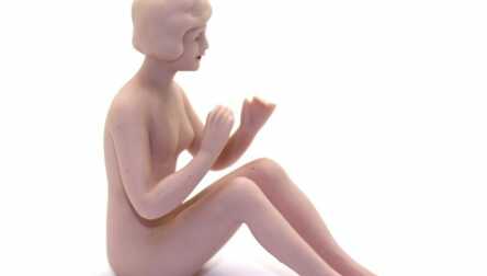 Figurine "Girl", Biscuit, Height: 9 cm