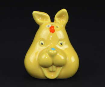 Figurine / Salt cellar "Rabbit", Porcelain, Height: 8.2 cm