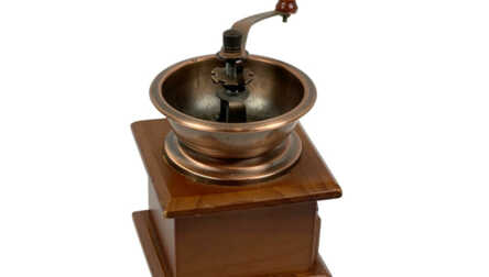 Hand coffee grinder "Cafe", Wood, Metal, Height: 17 cm