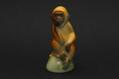 Figurine "Monkey", Porcelain, LFZ - Lomonosov porcelain factory