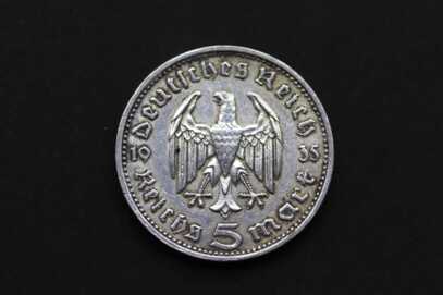 Монета "5 Марок", Серебро, 1935 год, Германия