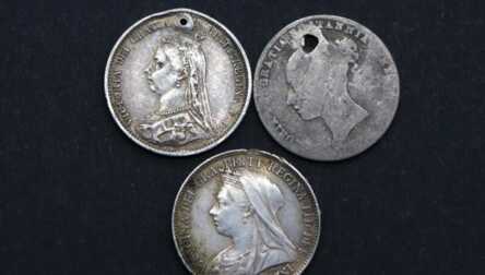 Monētas (3 gab.) "6 Pensi", Sudrabs, 1888-1896. gads, Lielbritānija