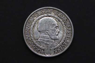 Монета "2 Кроны", Серебро, 1921 год, Швеция