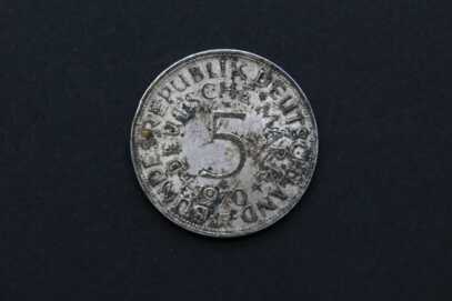 Монета "5 Марок", Серебро, 1970 год, Германия 