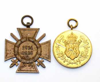 Medals (2 pcs.) "Hindenburg Cross" and "Veteran of the First World War. 1915-1918", Germany