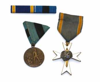 Medals (2 pcs.) "Order of the White Cross Defense (Kaitseliit), 3rd class", "For the Estonian War of Independence", 20-30ties of 20th cent., Estonia