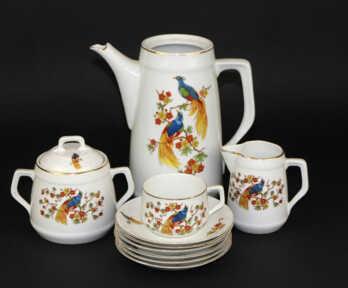Tea service items, Porcelain, M.S. Kuznetsov manufactory, the 20-33ties of 20th cent., Riga (Latvia)