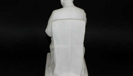 Large figurine "Lenin", Biscuit, LFZ - Lomonosov Porcelain Factory, USSR, Height: 34.5 cm, 25x17.5 cm