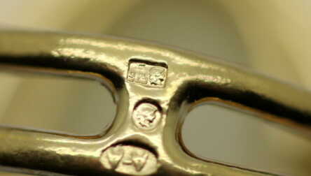 Ring, Gilding, Silver, 925 Hallmark, Amber, Weight: 10.97 Gr.