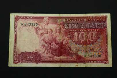 Banknote "100 Lats", 1939, Latvia