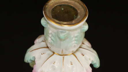 Candlestick - Composition, Hand-painted, Gilding, Porcelain, Sèvres Porcelain Manufactory, the end of the 19, beginning of the 20 cent., France