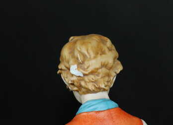 Large pair figurines, Biscuit, PBB Triade Capodimonte, Sculptor - Luigi Giorgio Benacchio, Italy, Height: 31 / 32 cm