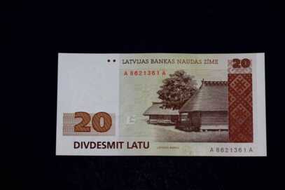 Banknote "20 Latu", 1992. gads, Latvija