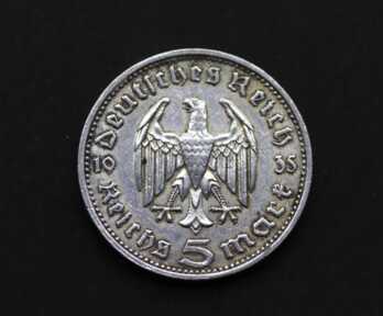Monēta "5 Markas", Sudrabs, 1935. gads, Vācija