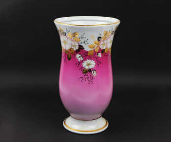 Large vase, Guilding, Hand-painted, Porcelain, Riga porcelain factory, Riga (Latvia), Height: 31 cm