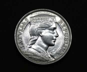 Coin "5 Lats", 1932, Silver, Latvia