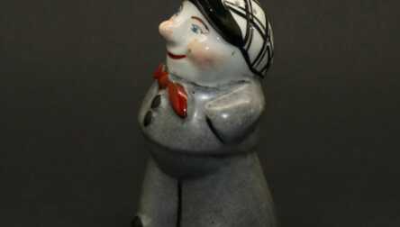 Rare, figurine, A Salt-cellar "An Old Man", porcelain, Riga (Latvia), J.K.Jessen manufactory