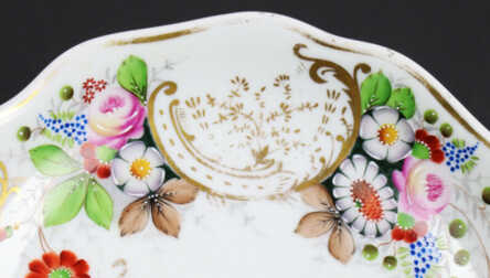 Candy bowl, Porcelain, Signed painter's work, Hand painted by Vera Travnikova, M.S. Kuznetsov manufactory, the 37-40ties of 20th cent., Riga (Latvia)