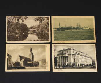 Открытки (4 шт.) "Рига", начало 20-го века, Латвия, 14x9 см