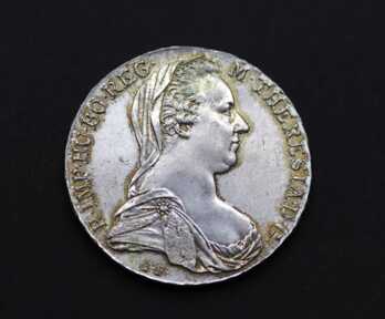 Монета "Талер Марии Терезии", 1780 год, Серебро, Австрия, Рестрайк