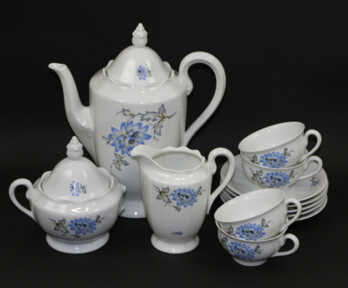 Tējas servīze "Rubenss", Porcelāns, M.S. Kuzņecova rūpnīca, 20 gs. 37-40tie gadi, Rīga (Latvija)