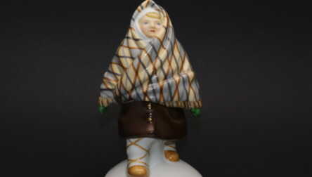 Rare, figurine, A Salt-cellar "An Old Man", porcelain, Riga (Latvia), J.K.Jessen manufactory