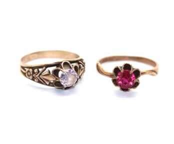 Rings (2 pcs.), Silver, 875 Hallmark, Size: 18.00 mm, Weight:4.63 Gr.