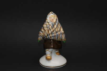 Rare, figurine, A Salt-cellar "An Old Man", porcelain, Riga (Latvia), J.K.Jessen manufactory