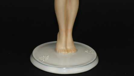 Figurine "Volleyball player", Porcelain, Bisque, Schaubach Kunst, Germany, Height: 24.5 cm