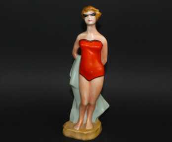 Figurine "A Woman on the Beach", Porcelain, Riga porcelain-faience, molder