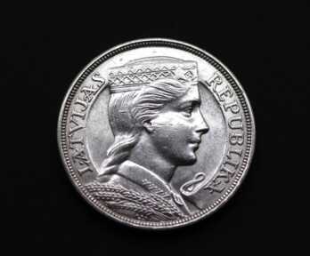 Coin "5 Lats", 1929, Silver, Latvia