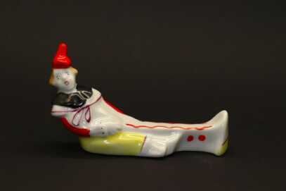 Figurine / Knife rest "Clown", Porcelain, Baranovsky Porcelain Factory, USSR