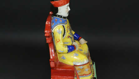 Large figurine "Emperor", Hand-painted, Porcelain, China, Height: 39.8 cm