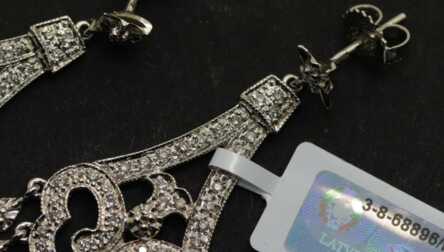 Earrings with Diamond, Gold, 585 Hallmark, Weight: 8.07 Gr
