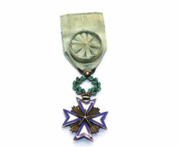 Medal "Order of the Black Star", France, Weight: 26.13 Gr.