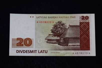 Banknote "20 Latu", 1992. gads, Latvija