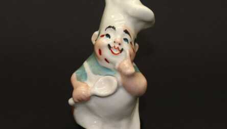 Figurine / Salt-cellar "Cook", Porcelain, Height: 11 cm