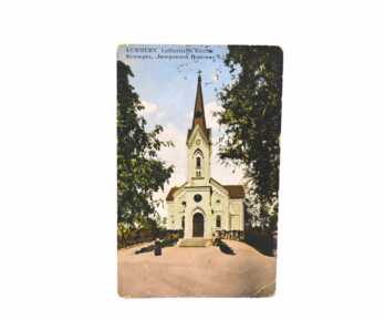 Открытка "Кемери. Лютеранская церковь", Латвия, Российская империя, 14х9 см