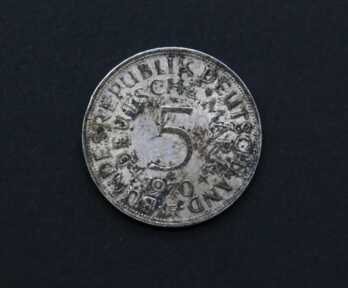 Monēta "5 Markas", Sudrabs, 1970. gads, Vācija