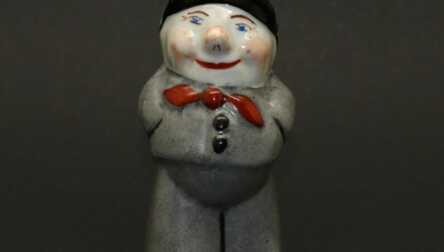 Rare, figurine, A Salt-cellar "An Old Man", porcelain, Riga (Latvia), J.K.Jessen manufactory