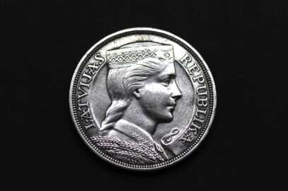 Monēta "5 Lati", 1929. gads, Sudrabs, Latvija