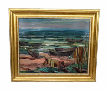 Author - "Springis Jekabs (1907 - 2004)", Painting (Cardboard, Oil), Latvia, 72x61 cm