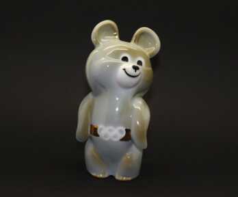 Figurine "The Olympic Bear", Porcelain, Riga porcelain factory, Riga (Latvia), USSR