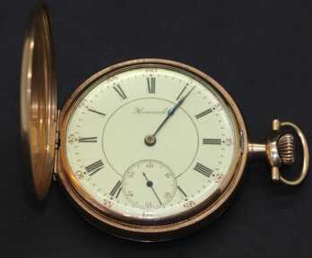 Kabatas pulkstenis, E. Howard Watch Co., Zelts, 14 K (585) Prove, Svars: 87.82 gr, Darba kārtība.