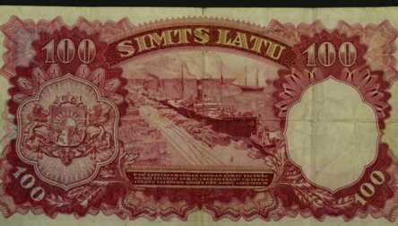 Banknote "100 Lats", 1939, Latvia