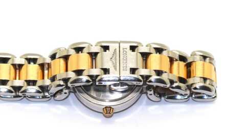 Handle watches "Longines", Gold 18k, Steel, Diamonds, Mechanical, Switzerland