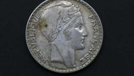 Монета "20 Франков", 1933 год, Серебро, Франция