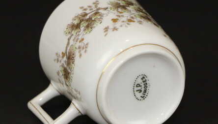 Coffee pair, Gilding, Porcelain "Limoges", France