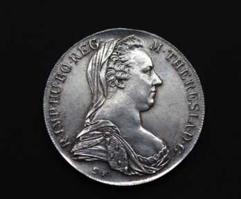 Monēta "Marijas Terēzes Talers", 1780. gads, Sudrabs, Austrija, Restrike